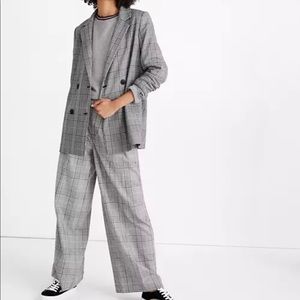 Madewell Caldwell Double Breasted Blazer in Plaid